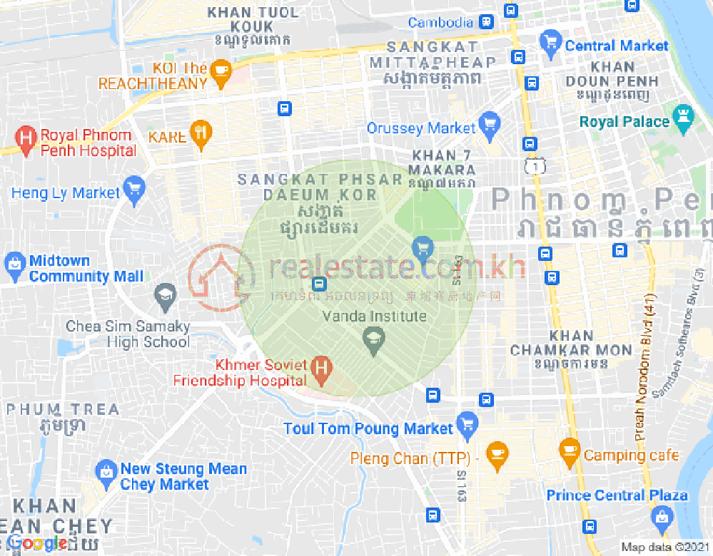 Toul Svay Prey 2镇, 波哥堪, 金边地图
