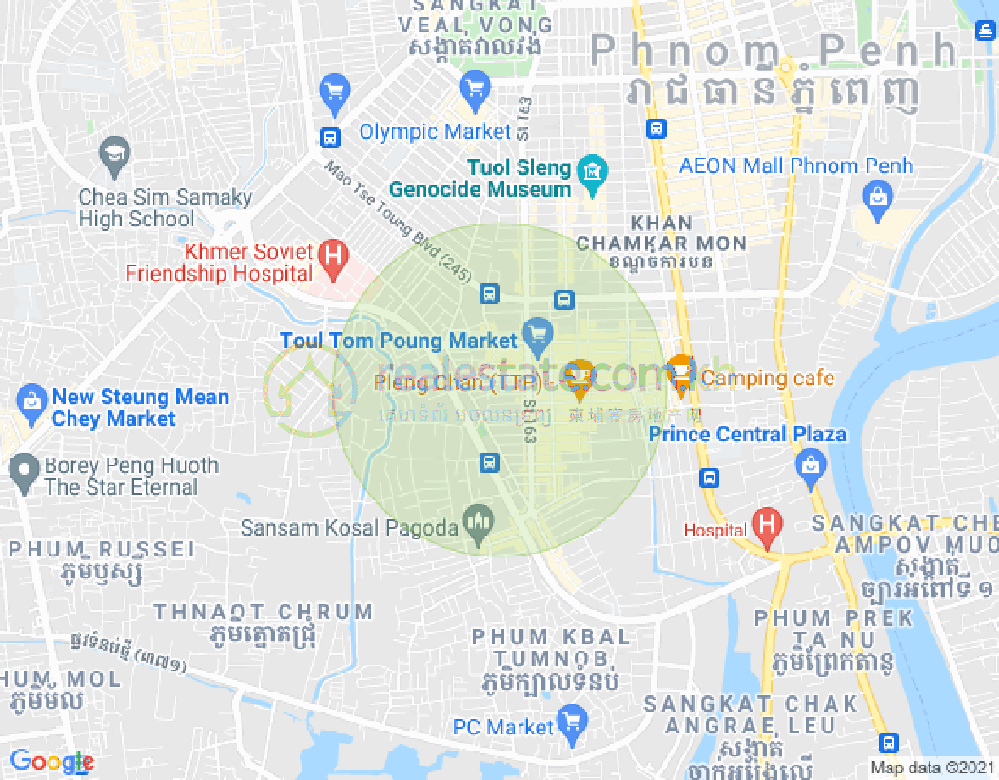 Mapa: BKK 1, Boeng Keng Kang, Phnom Penh
