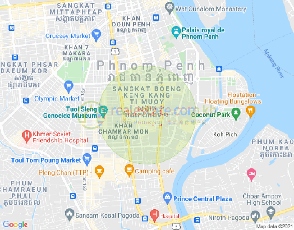 Map of Tumnob Tuek, Boeng Keng Kang, Phnom Penh