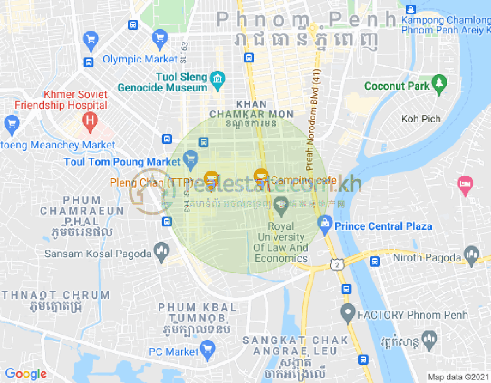 Map of BKK 1, Boeng Keng Kang, Phnom Penh
