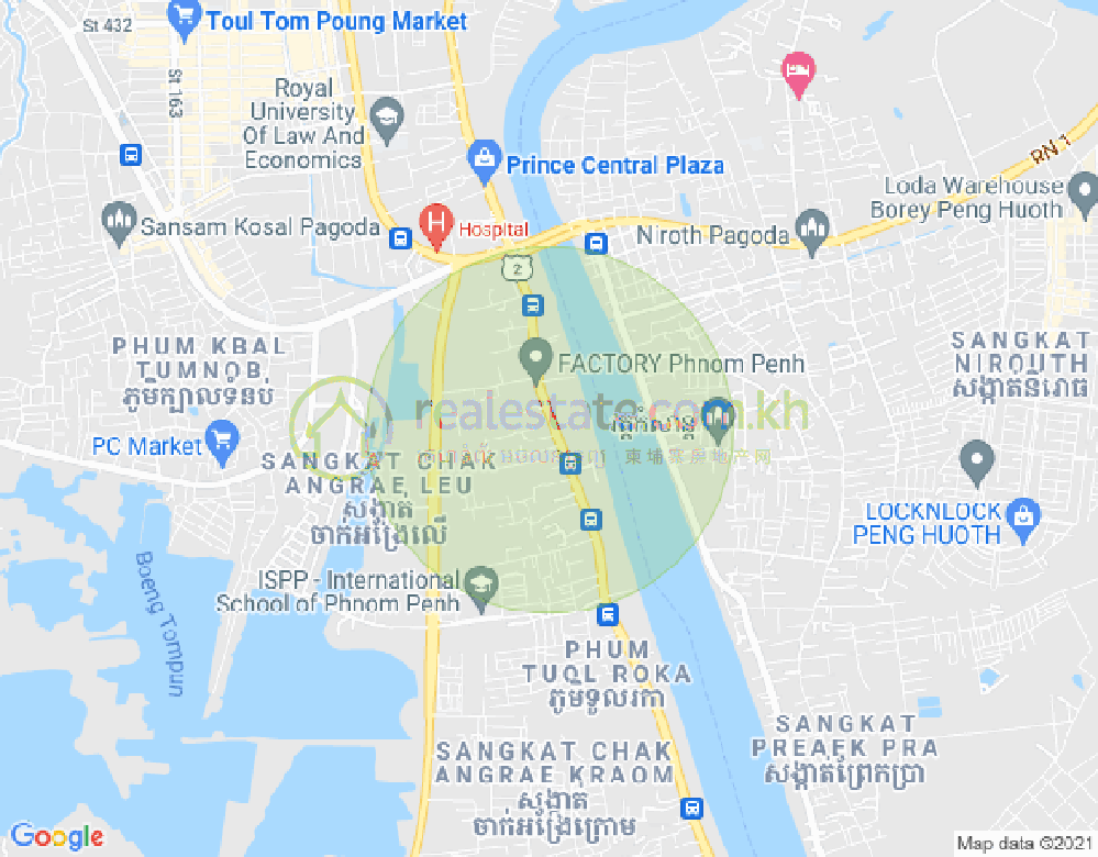 长夏上社分区, 棉芷区, 金边地图