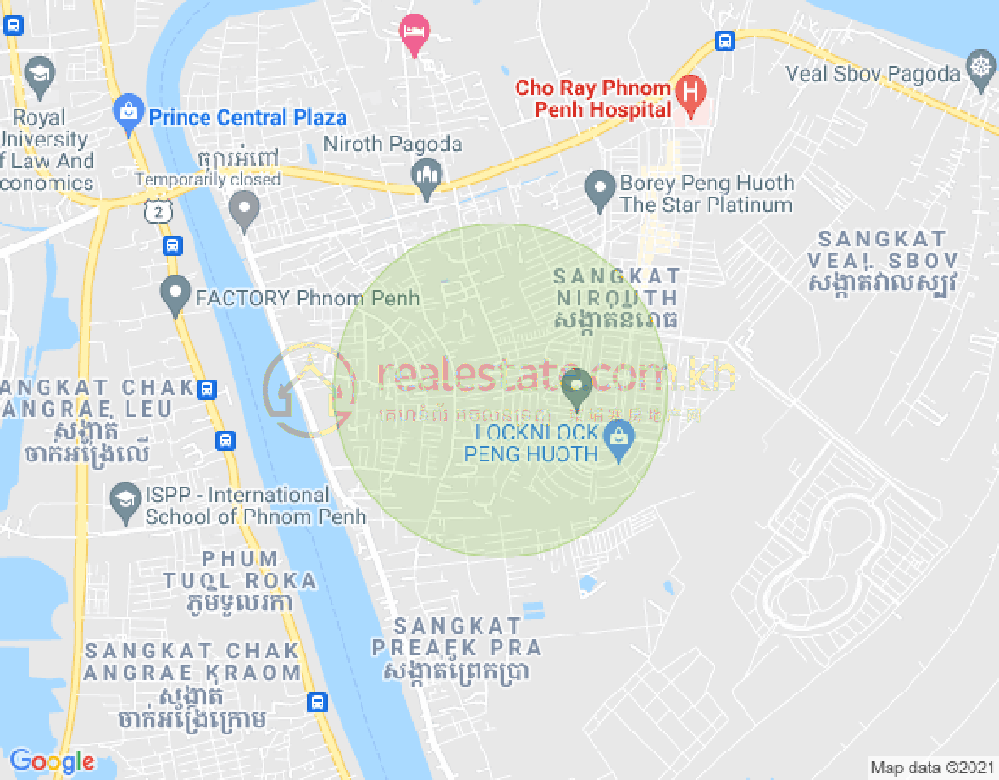 Mapa: Nirouth, Chbar Ampov, Phnom Penh