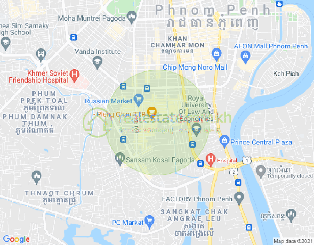 朱德奔1分区, 占卡蒙, 金边地图
