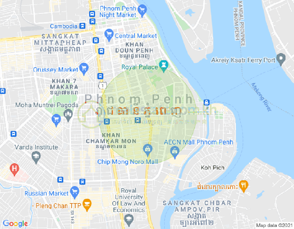 Mapa: Dabest Properties, Tonle Bassac, Chamkarmon, Phnom Penh