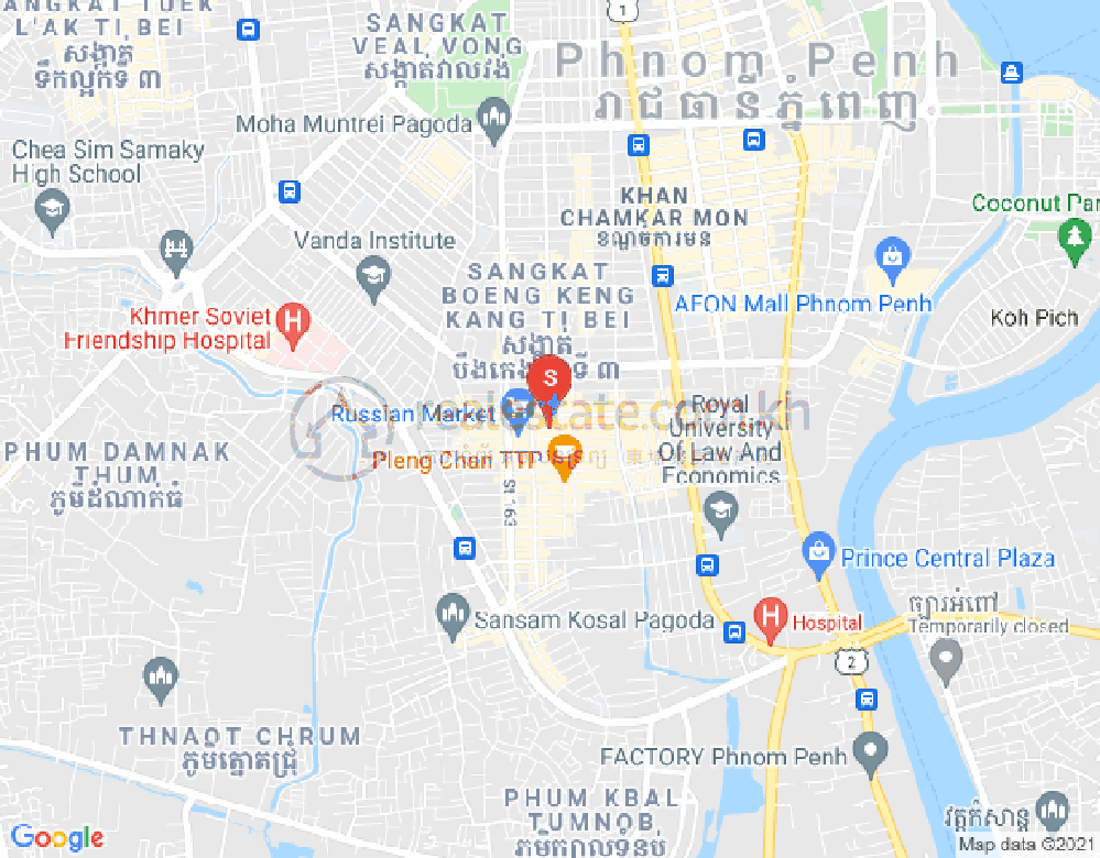Mapa: Toul Tum Poung 2, Chamkarmon, Phnom Penh