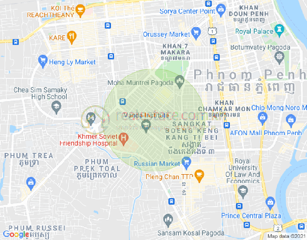 แผนที่ ตวลสวายเปรย 1, บึงเกงกอง, พนมเปญ