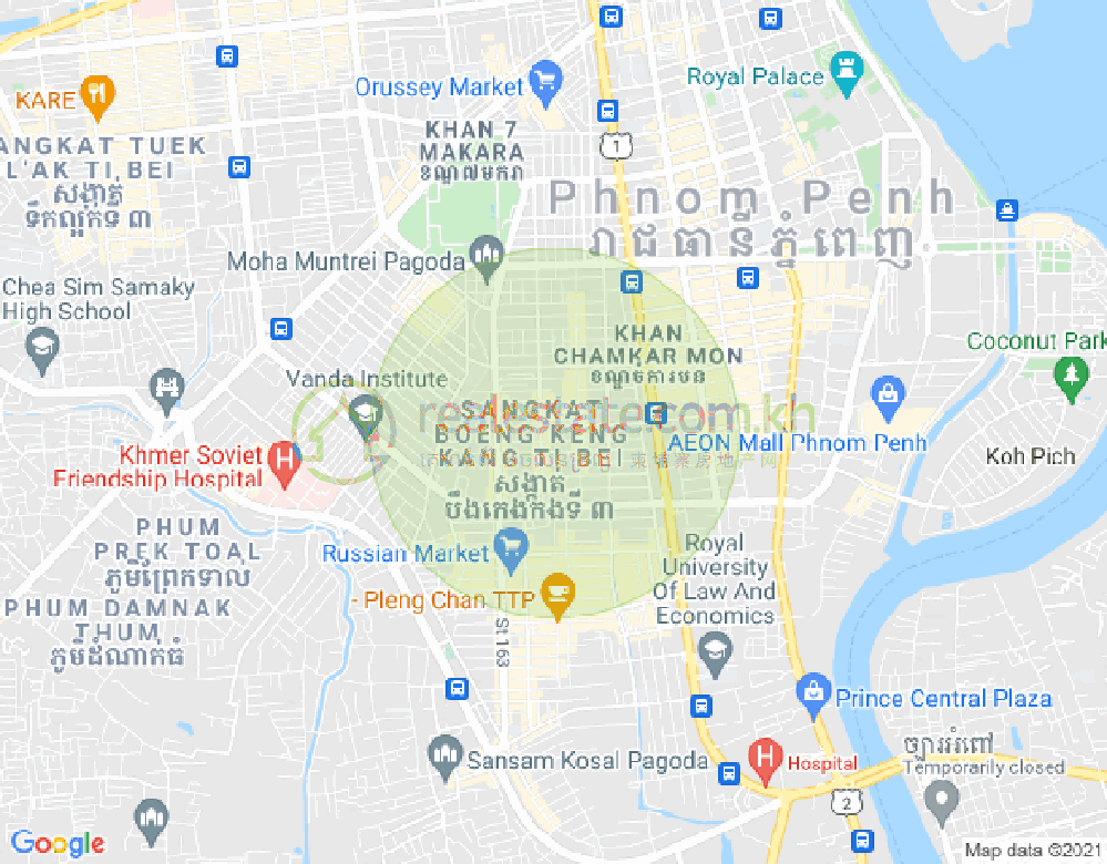 แผนที่ บีเคเค 3, บึงเกงกอง, พนมเปญ