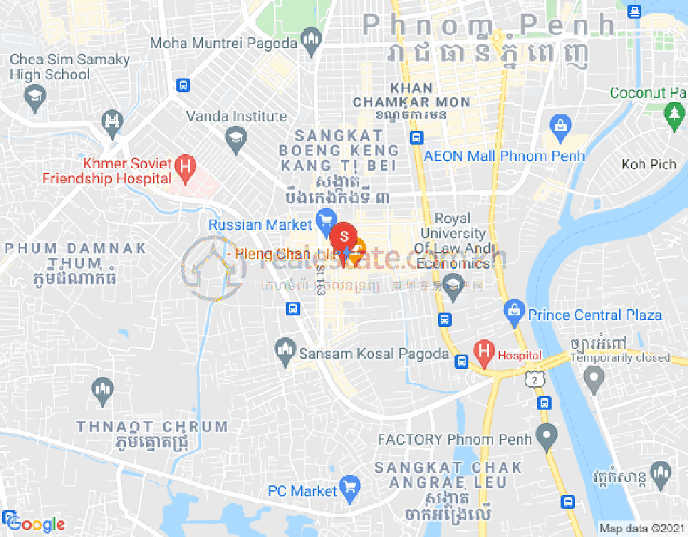 Mapa: Toul Tum Poung 2, Chamkarmon, Phnom Penh