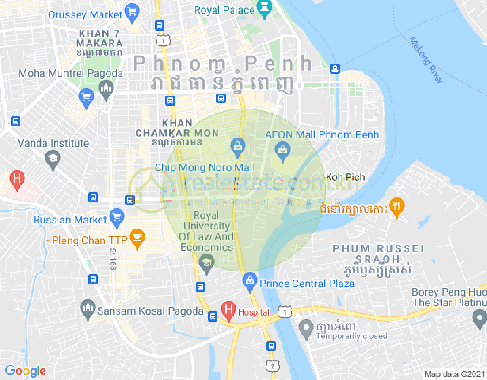 Map of 41 Norodom, Tonle Bassac, Chamkarmon, Phnom Penh