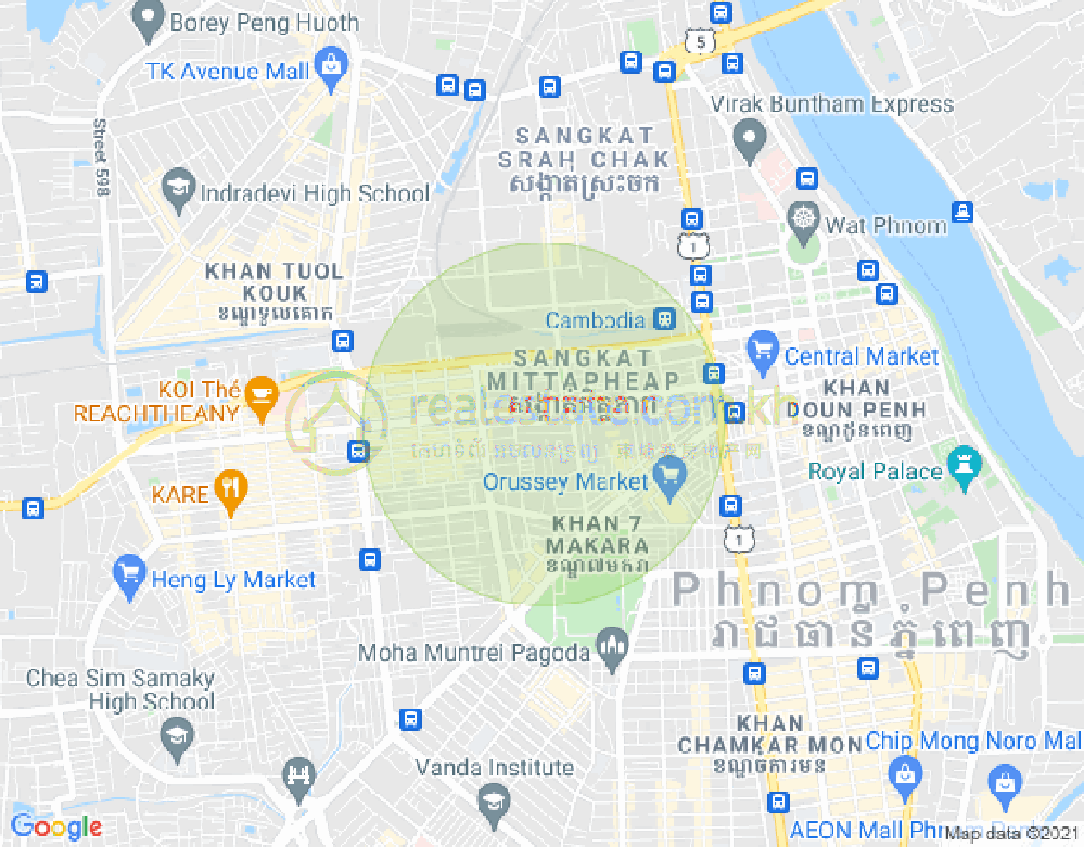 Carte de St.134, Ou Ruessei 3, 7 Makara, Phnom Penh