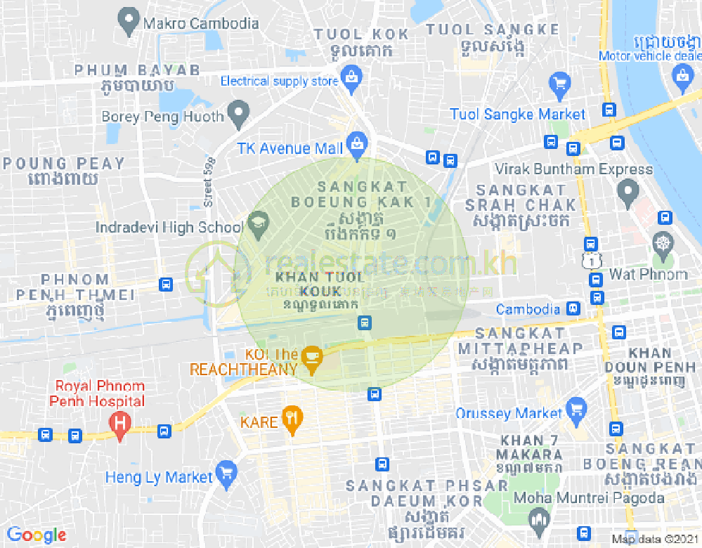 Mapa: 586, Boeung Kak 1, Toul Kork, Phnom Penh