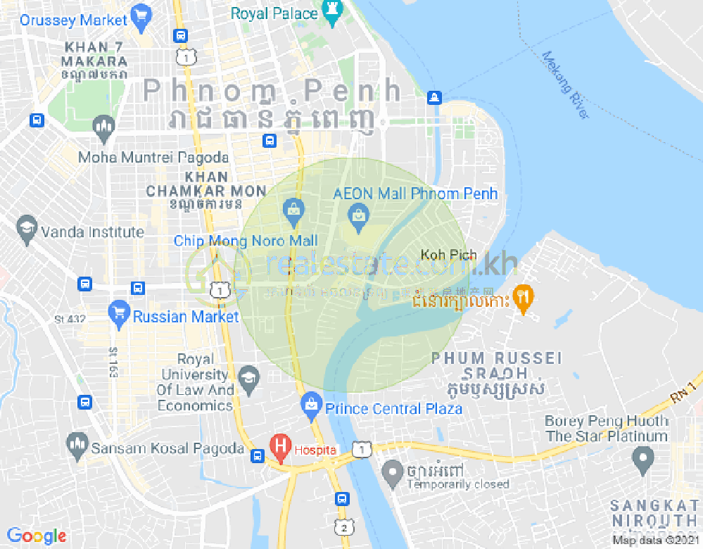 百色河分区, 占卡蒙, 金边地图
