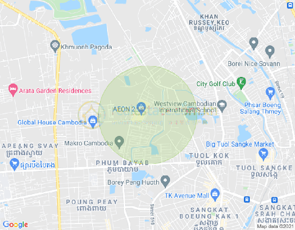 ផែនទី St.NW.21, ភ្នំពេញថ្មី, សែនសុខ, ភ្នំពេញ