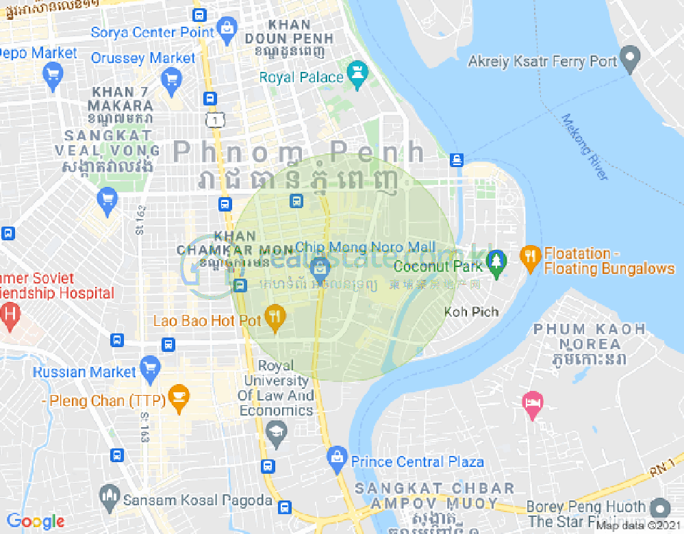 ផែនទី ទួលទំពូង១, ចំការមន, ភ្នំពេញ