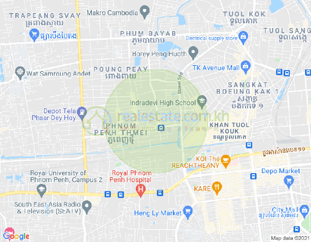 Mapa: Phnom Penh Thmey, Sen Sok, Phnom Penh