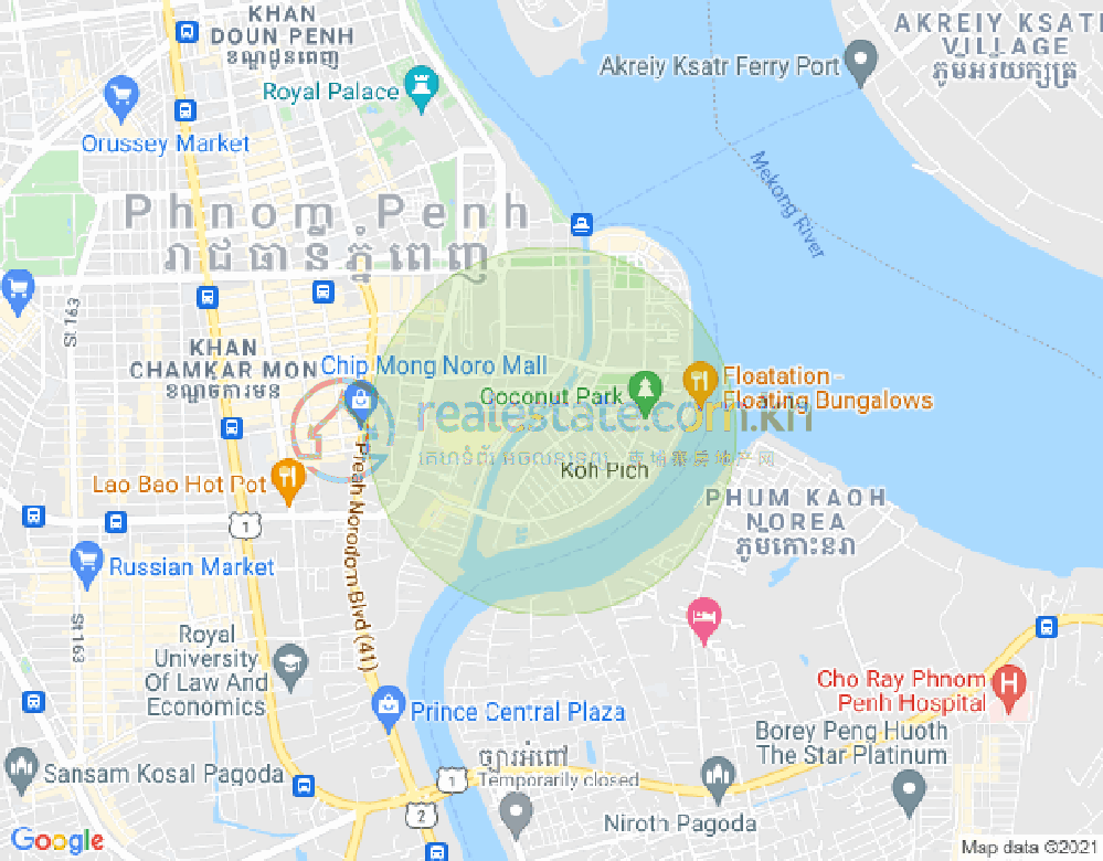 百色河分区, 占卡蒙, 金边地图