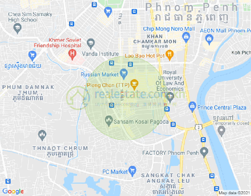St.470, 朱德奔1分区, 占卡蒙, 金边地图