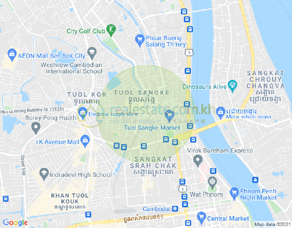 Mapa: Tuol Sangke, Russey Keo, Phnom Penh