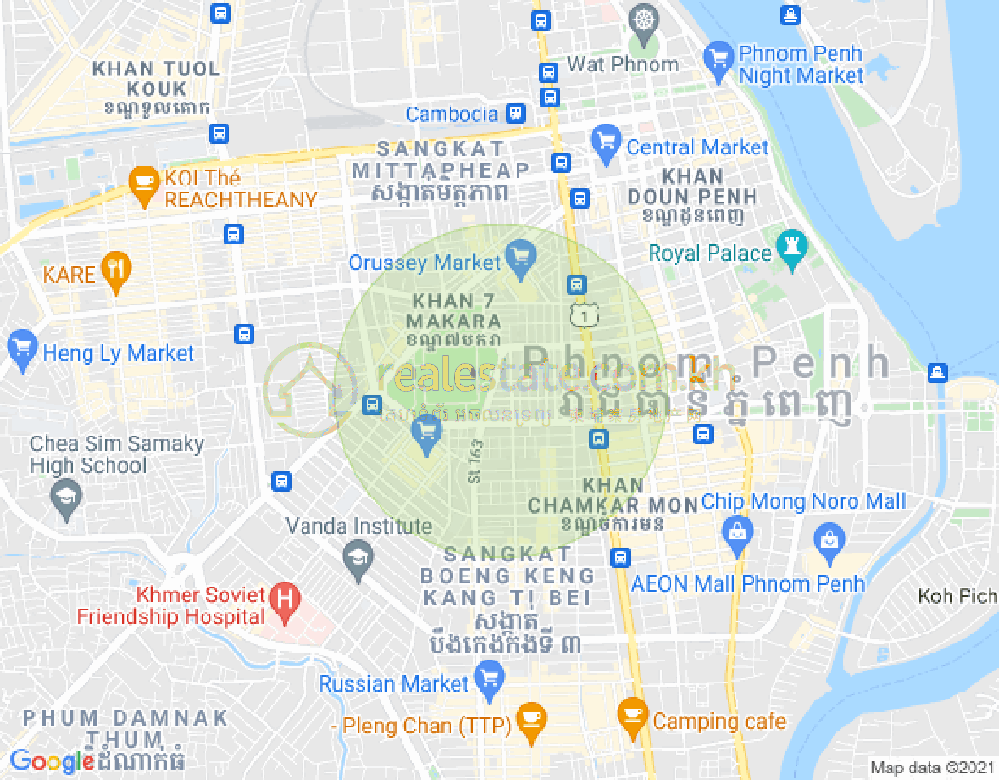 Mapa: St.236, Olympic, Boeng Keng Kang, Phnom Penh