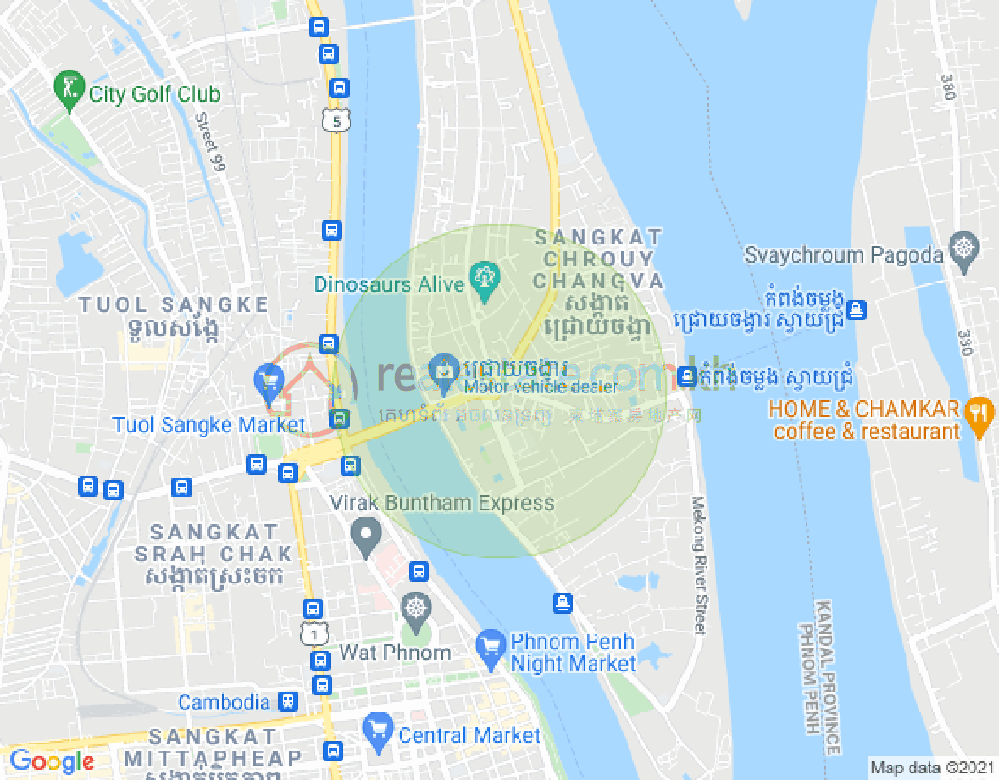 水净华区, 金边地图