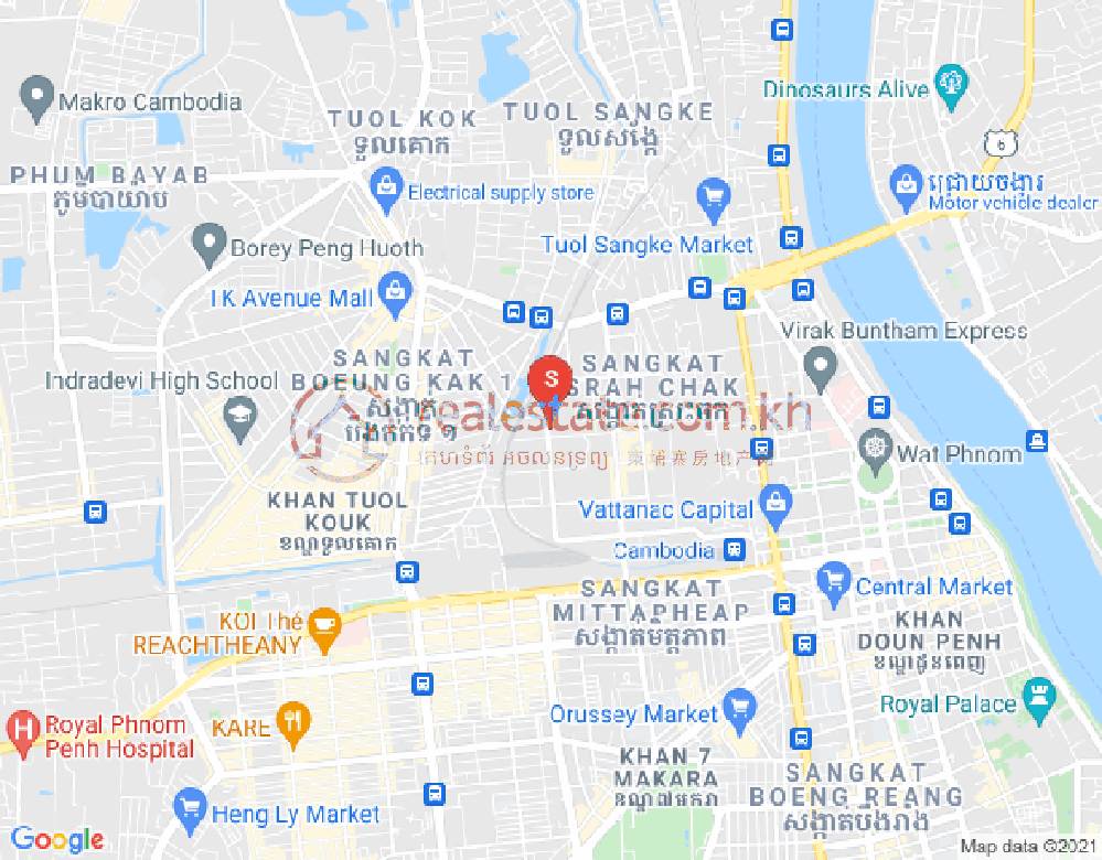 万谷湖1分区, 堆谷区, 金边地图