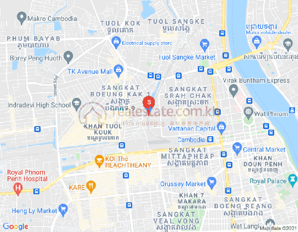 万谷湖1分区, 堆谷区, 金边地图