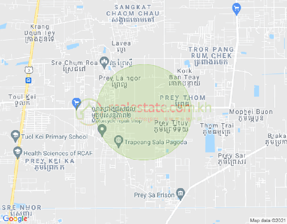 Carte de Prey Sa, Dangkao, Phnom Penh