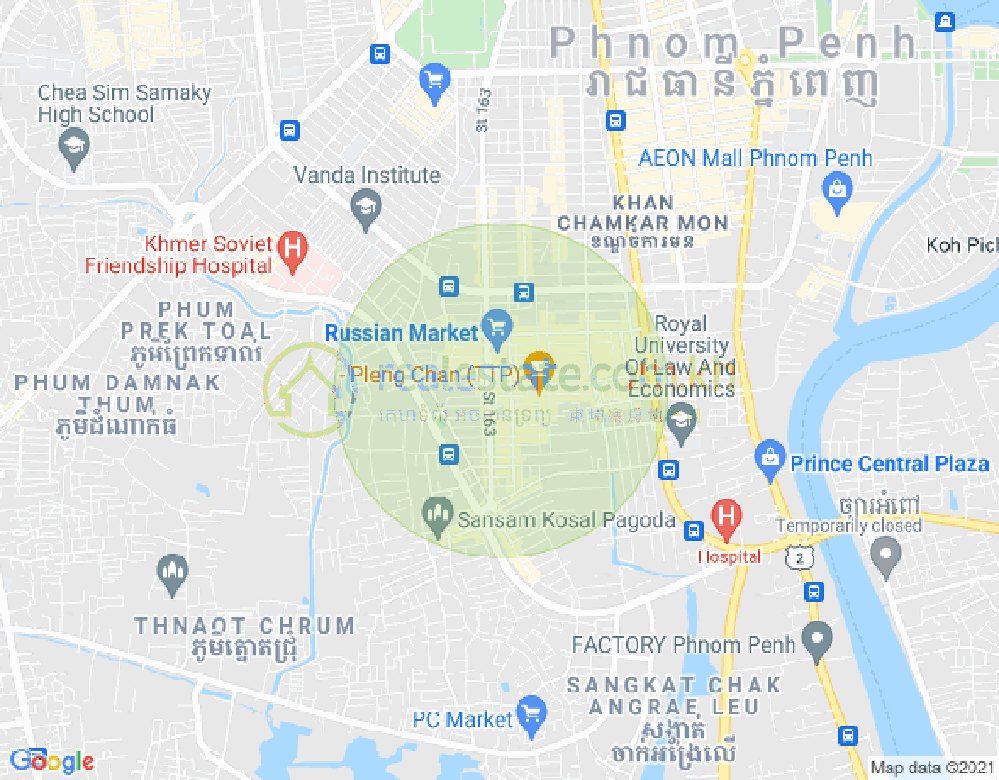 주더분1구역, 짬까몬, 프놈펜 지도
