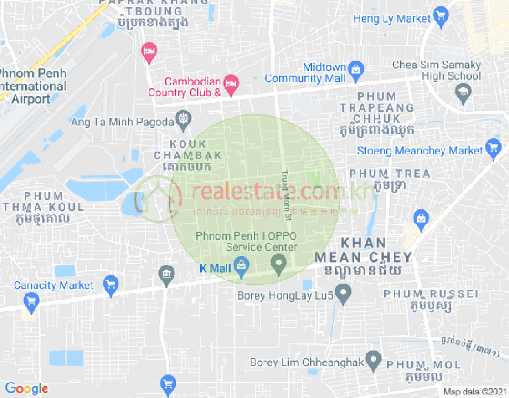 Map of Tuek Thla, Sen Sok, Phnom Penh