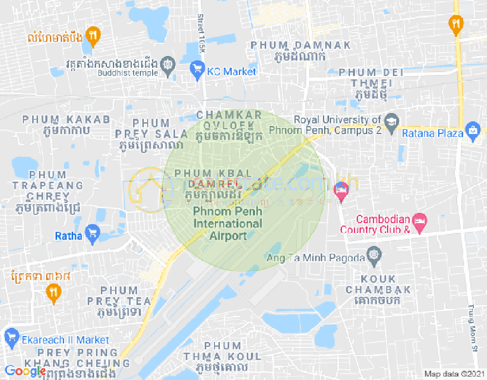 Mapa: Kakap, Por Sen Chey, Phnom Penh