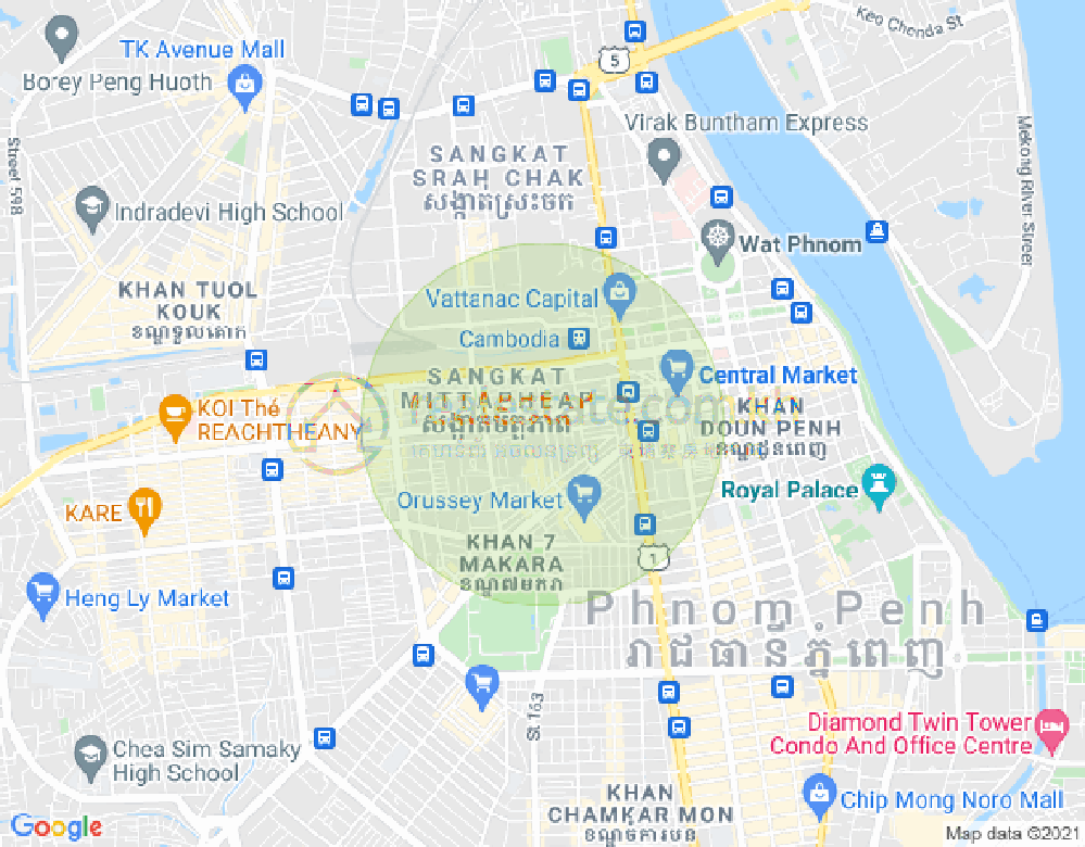 Carte de Ou Ruessei 4, 7 Makara, Phnom Penh