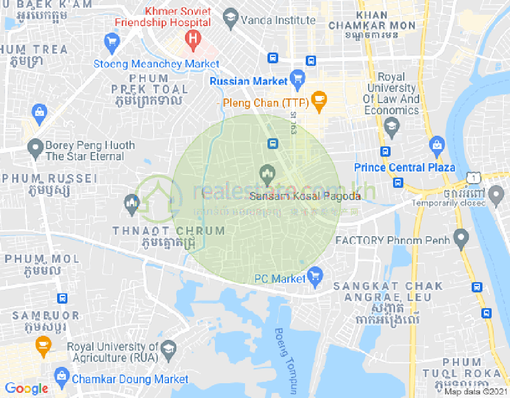 Карта Боенг Тумпун 1, Меанчей, Пномпень