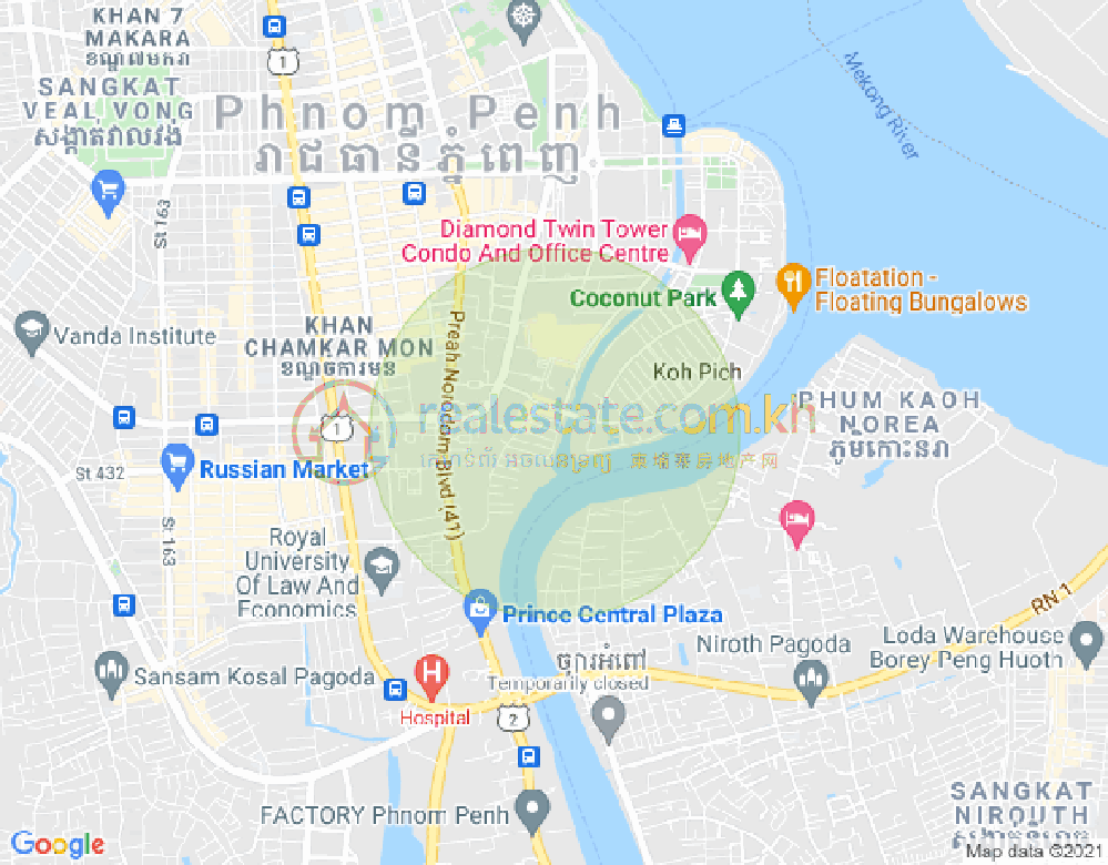 百色河分区, 占卡蒙, 金边地图