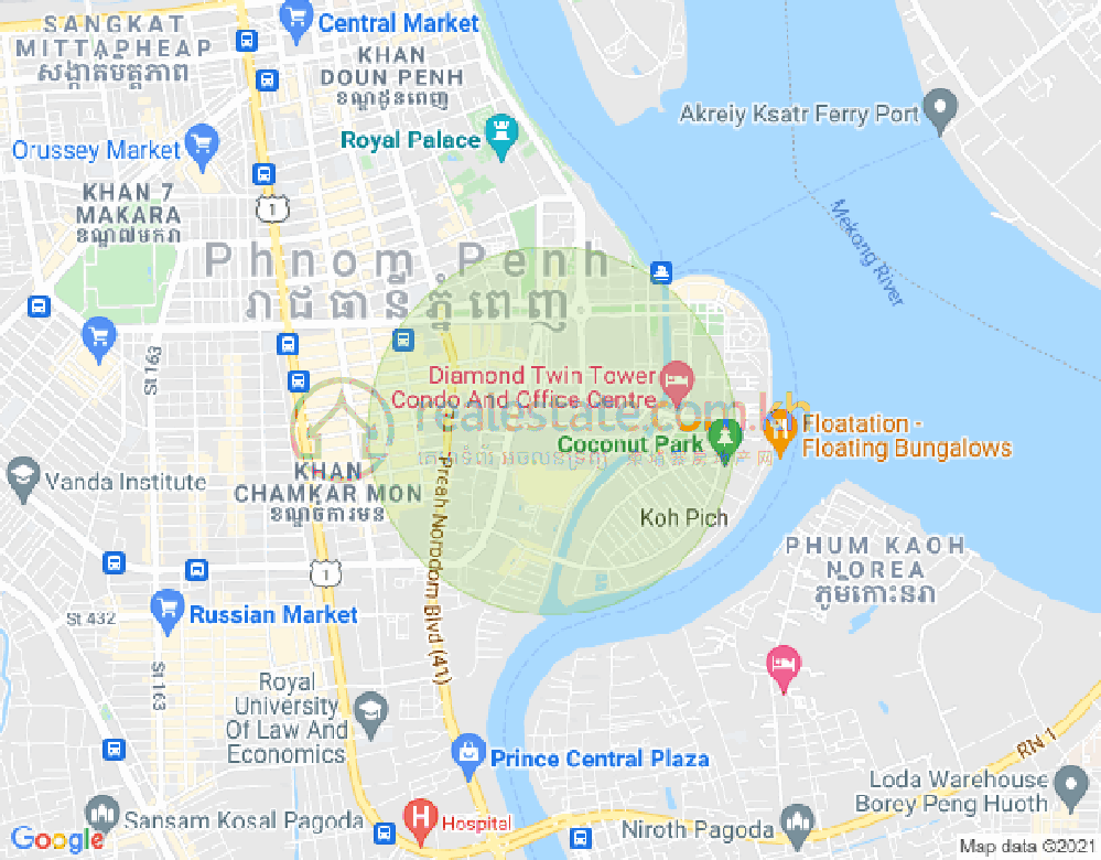 แผนที่ โตนเลบาสัก, จัมการมอน, พนมเปญ