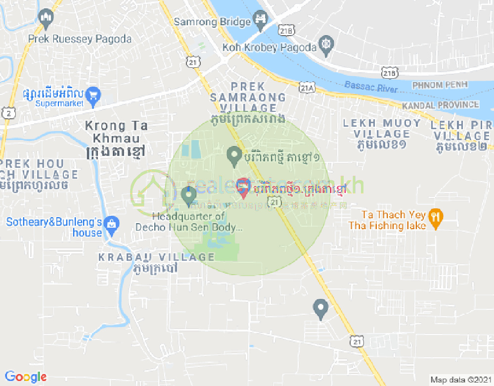 Mapa: St.21, Ta Khmao, Ta Khmau, Kandal