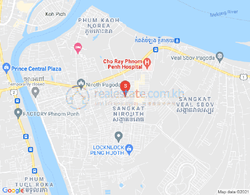 Map of Nirouth, Chbar Ampov, Phnom Penh