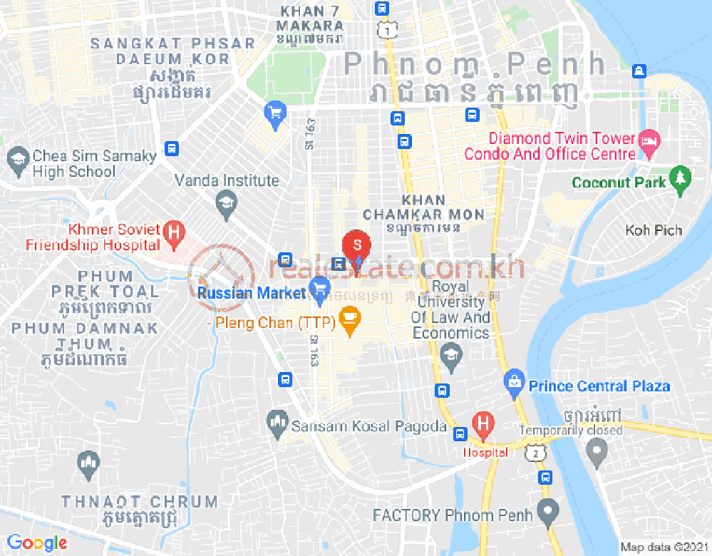 Carte de BKK 2, Boeng Keng Kang, Phnom Penh