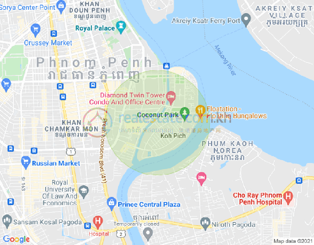 百色河分区, 占卡蒙, 金边地图
