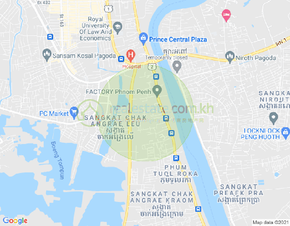 长夏上社分区, 棉芷区, 金边地图