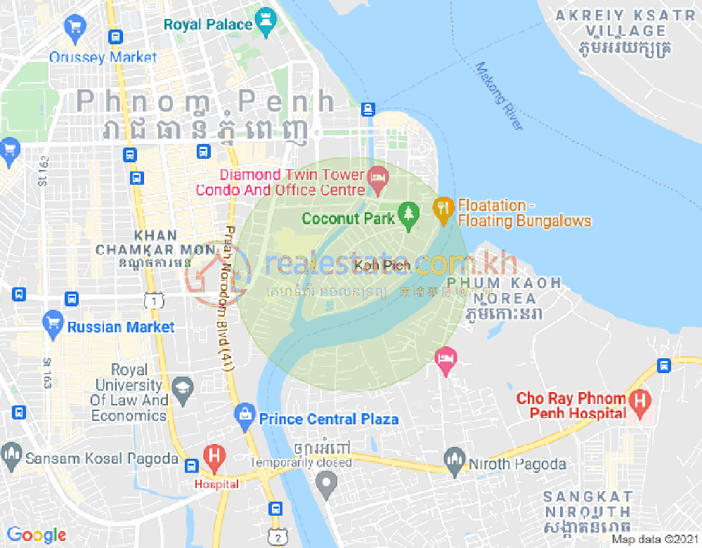 แผนที่ โตนเลบาสัก, จัมการมอน, พนมเปญ