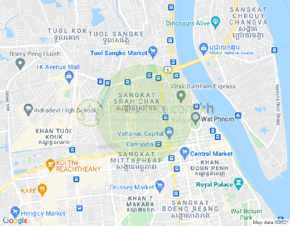 แผนที่ Phsar thmei II, ดวนป็ญ, พนมเปญ