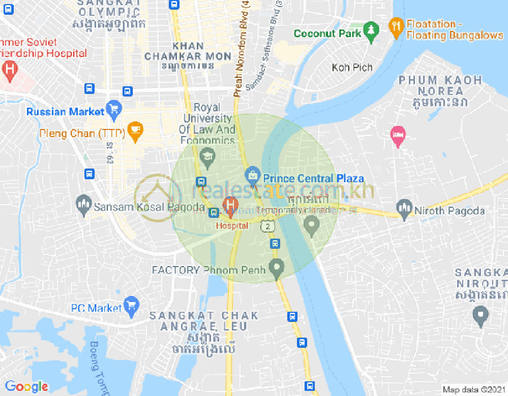 แผนที่ โตนเลบาสัก, จัมการมอน, พนมเปญ