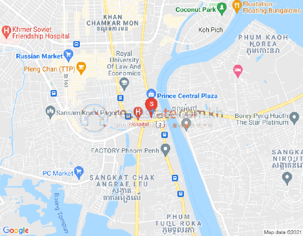 百色河分区, 占卡蒙, 金边地图