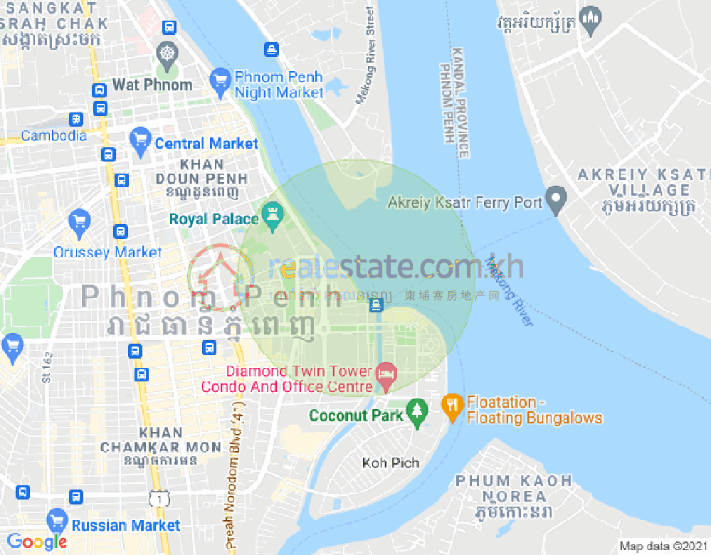 Map of Chakto Mukh, Daun Penh, Phnom Penh