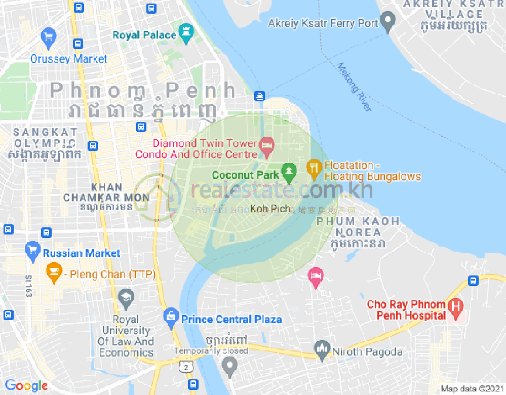แผนที่ โตนเลบาสัก, จัมการมอน, พนมเปญ
