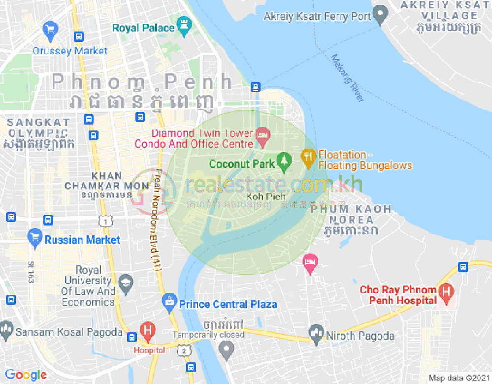 แผนที่ โตนเลบาสัก, จัมการมอน, พนมเปญ