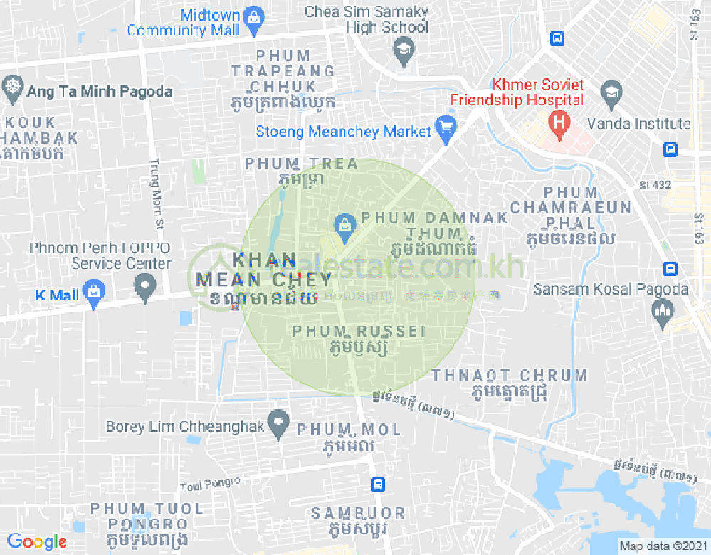 Mapa: Stueng Mean chey 2, Meanchey, Phnom Penh