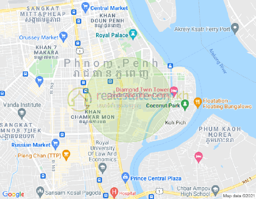 แผนที่ โตนเลบาสัก, จัมการมอน, พนมเปญ