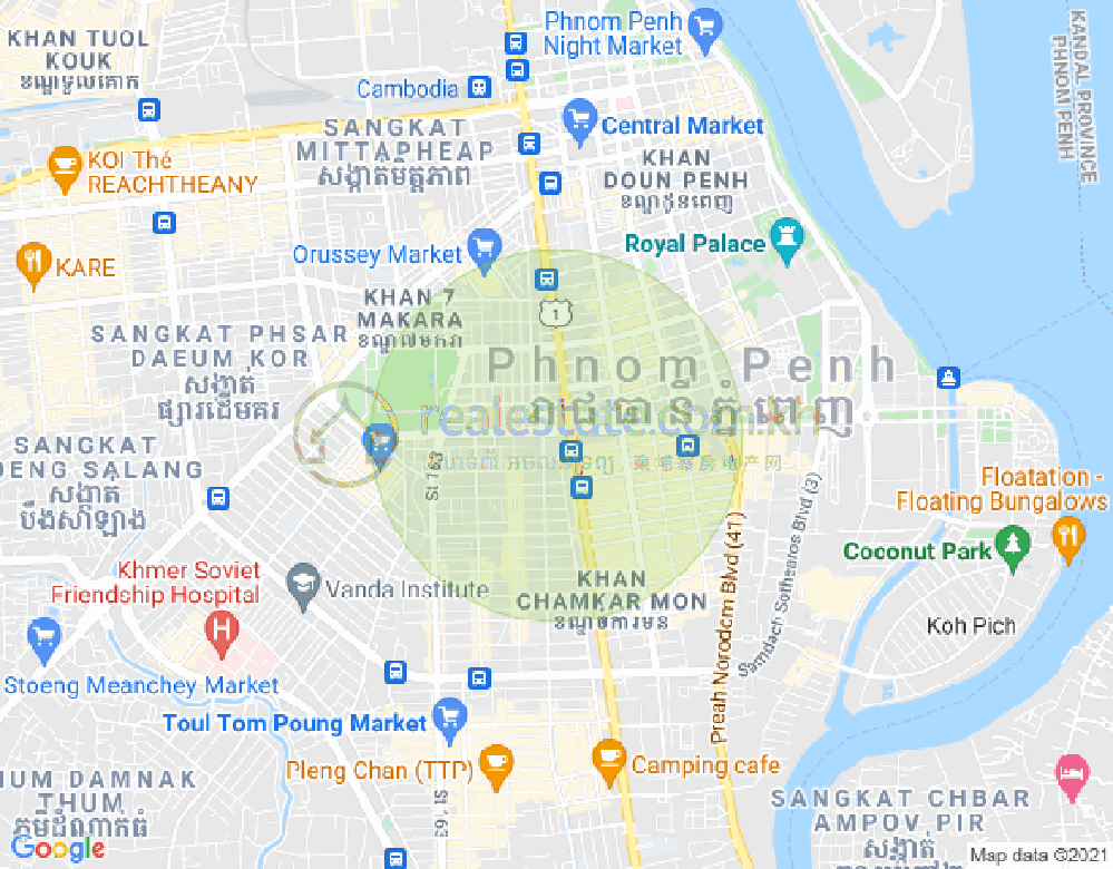 แผนที่ Phsar thmei I, ดวนป็ญ, พนมเปญ
