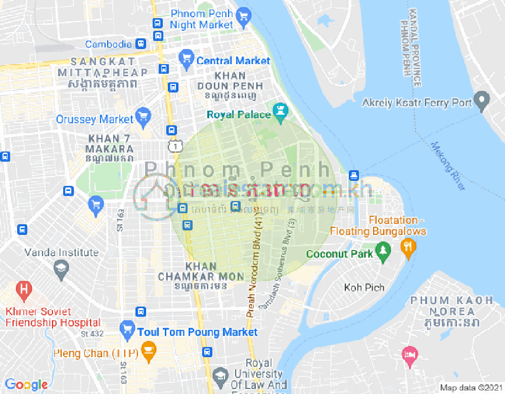 Properties Dabest, 사팔만구역, 룽볜구, 프놈펜 지도